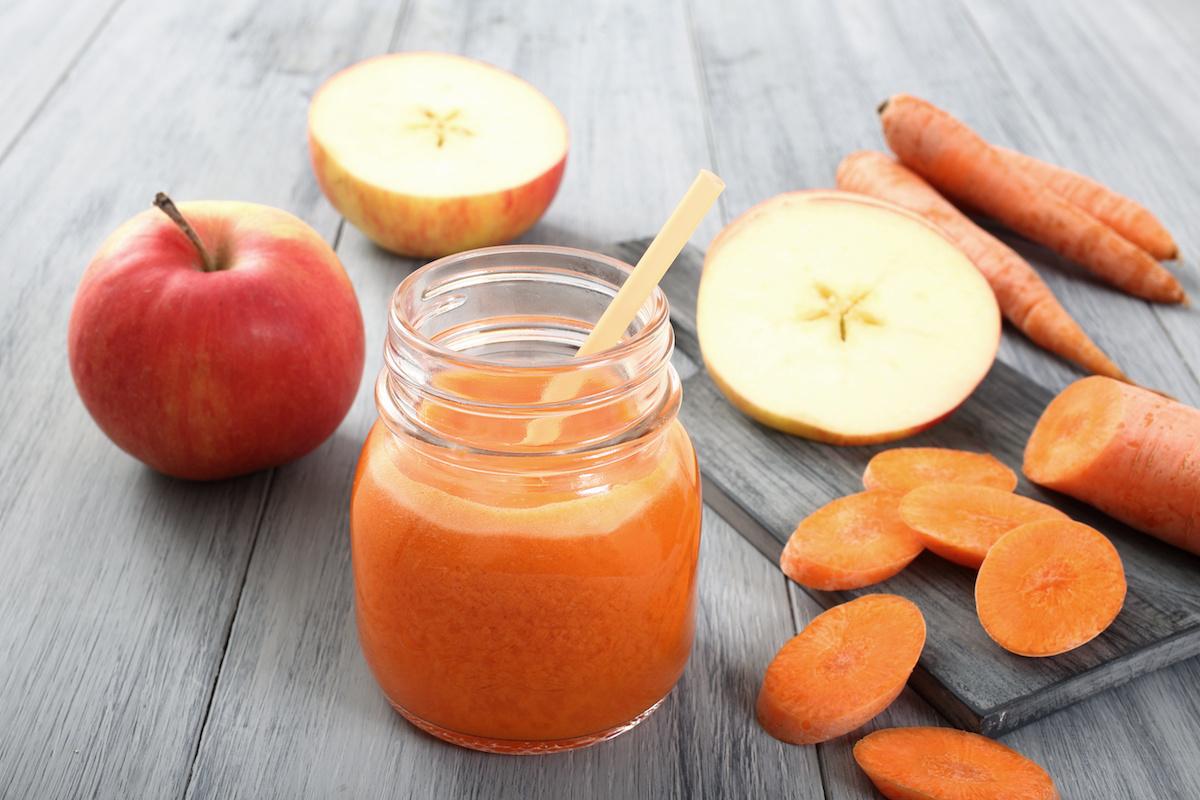   Recette régime Gerson : jus de carotte et pomme