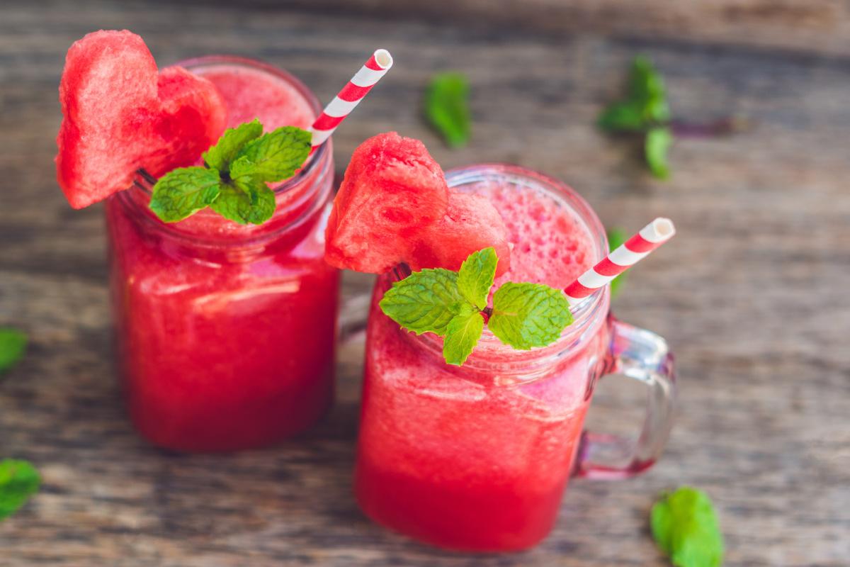 Cocktail pastèque et fraise