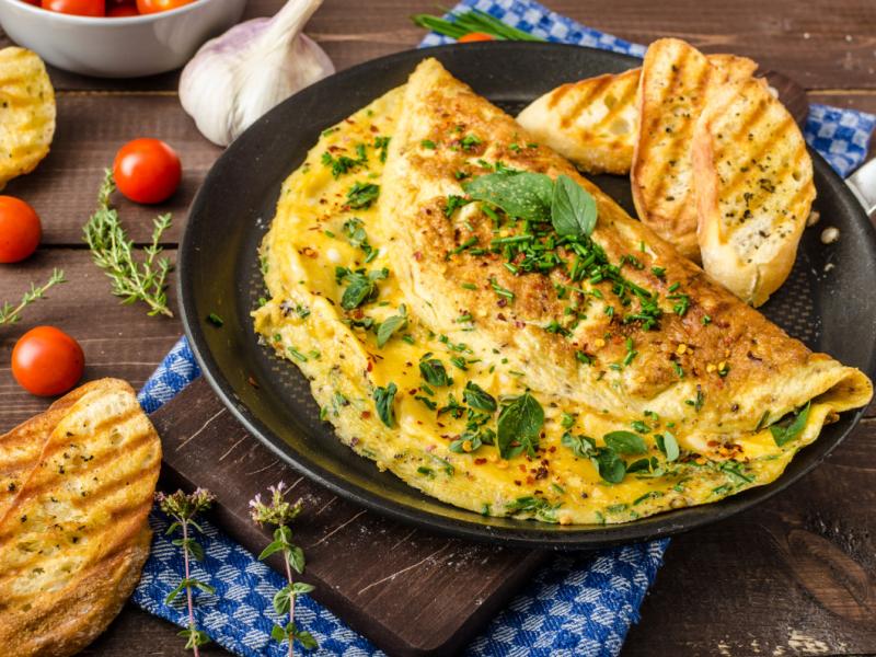 Omelette avec un supplément de protéines