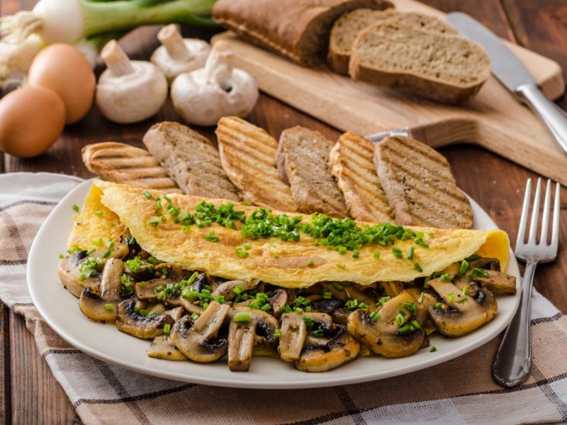 Omelette salée aux blancs d'œufs