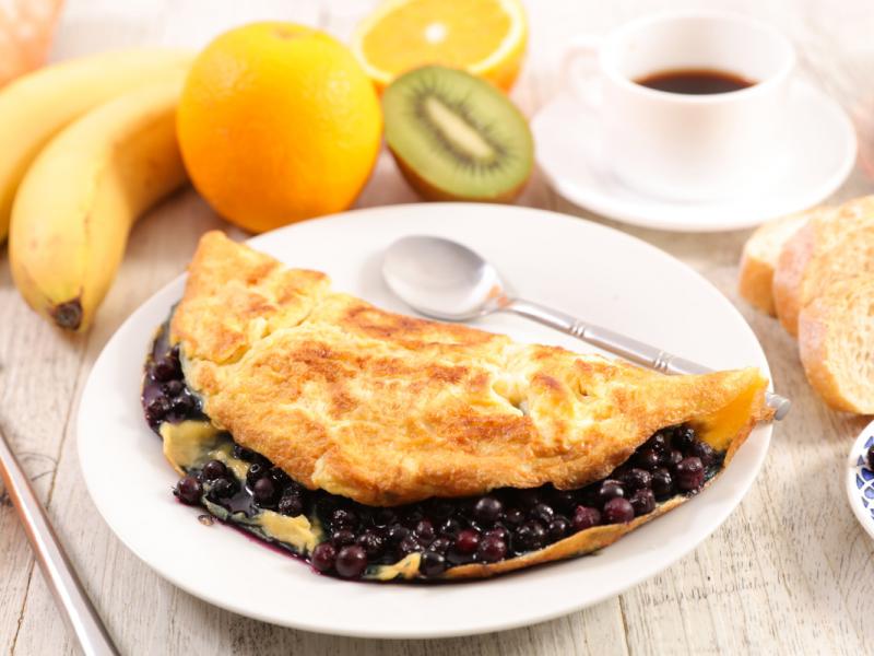 Omelette sucrée aux blancs d'œufs