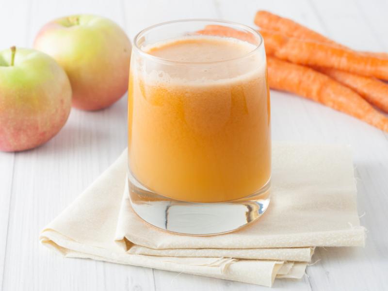 Propriétés du jus de carotte et de pomme