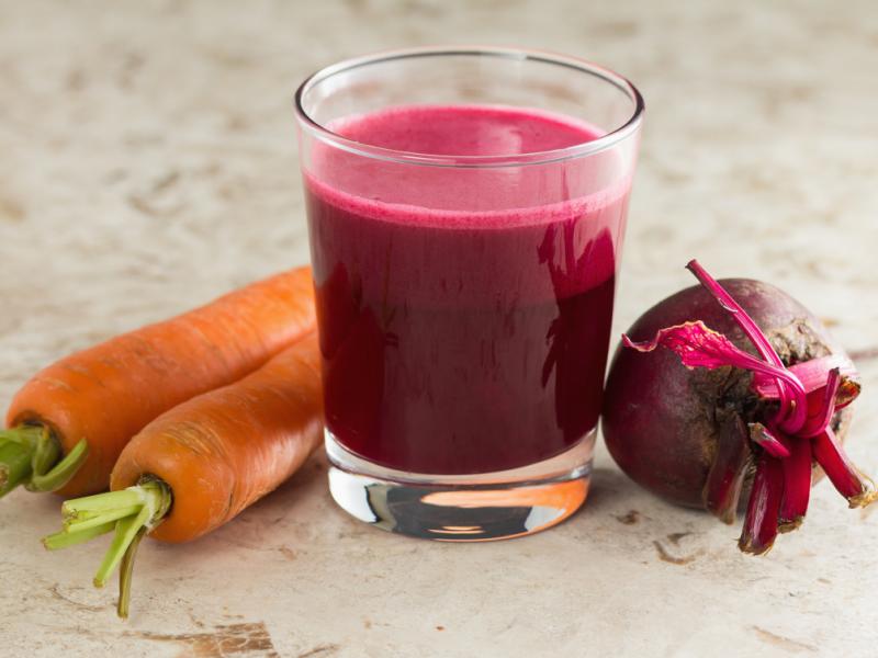 Jus de betterave et de carotte : propriétés
