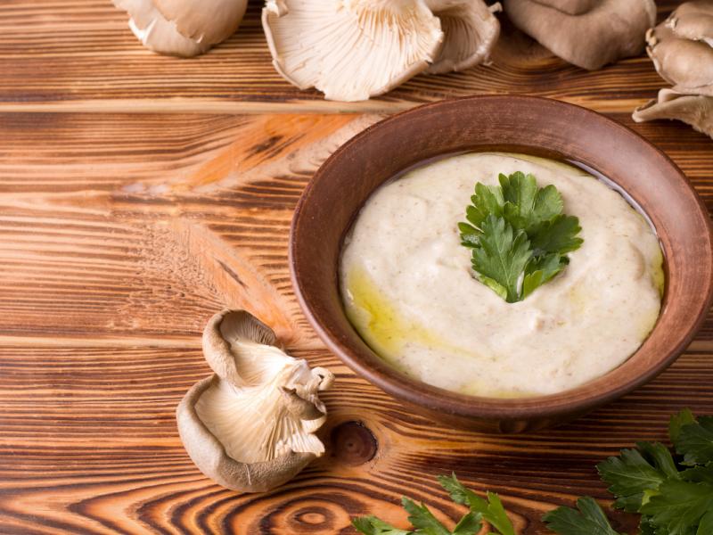Pleurotes à la crème de hareng
