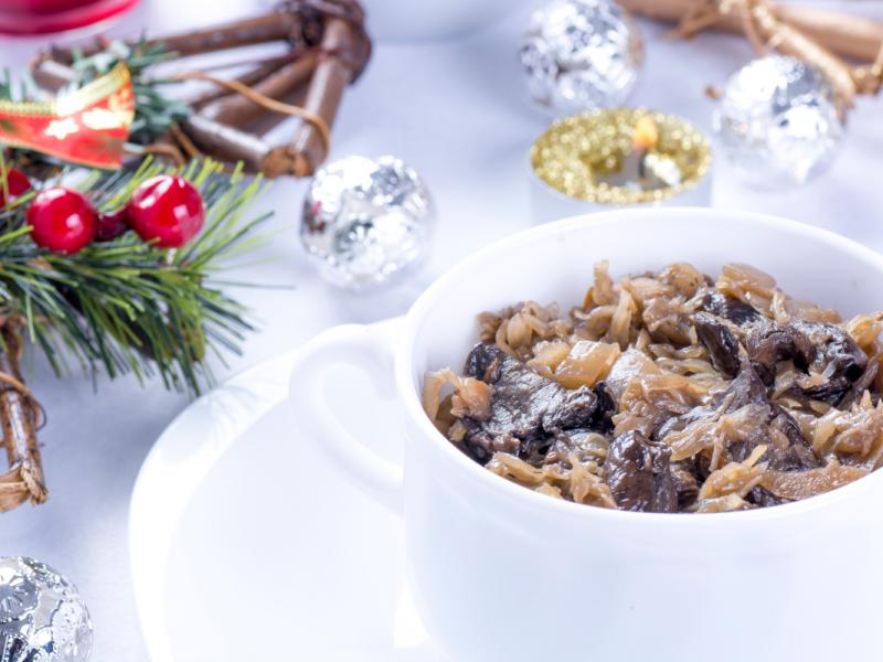 Plats légers du réveillon de Noël : choux du réveillon aux champignons