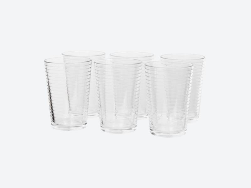 Verres inférieures pour l'eau avec action