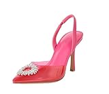 Les sandales de drop de Klara Women, Punta, Rosa sur Transparent, 39 EU