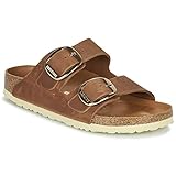 Birkenstock Arizona Big Buckle Raffiah Marron Glassée