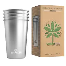 Image du produit des tasses en acier inoxydable de 16 onces Greens Steel