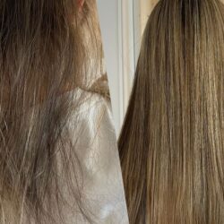 Mes cheveux ont complètement changé après la grossesse et la nanoplastie les a permis de redevenir ce qu&rsquo;ils étaient avant.