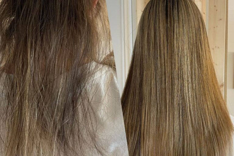 Mes cheveux ont complètement changé après la grossesse et la nanoplastie les a permis de redevenir ce qu&rsquo;ils étaient avant.