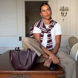 Pas seulement du noir : cinq pantalons habillés, du rouge au marron chocolat, parfaits pour un automne stylé