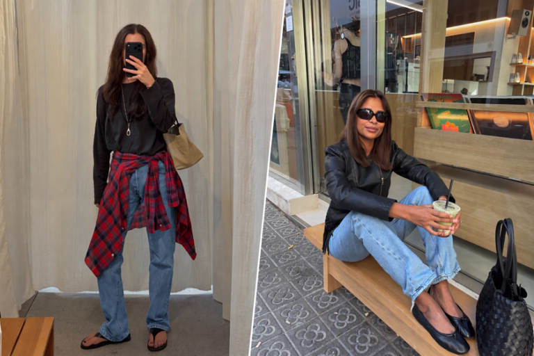 Les pantalons skinny bleus sont de retour : trois modèles Mango, Massimo Dutti et Zara inspirés par les femmes qui s&rsquo;habillent le mieux à Paris et Milan