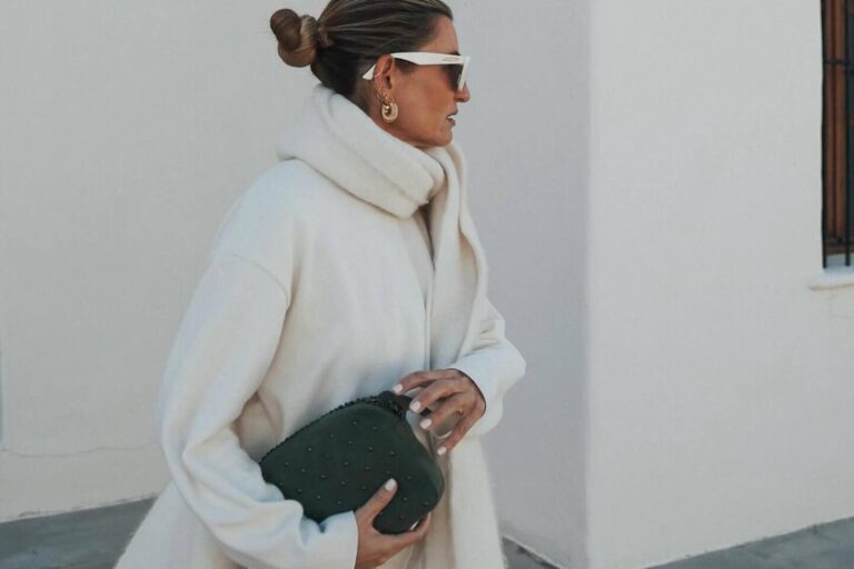 Mango réinvente le pull blanc basique de la garde-robe dans un design écharpe au look luxueux